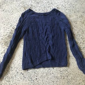 Blue knit sweater